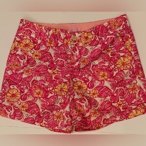 Lily Pulitzer Chum Bucket Pink Shorts Size 6